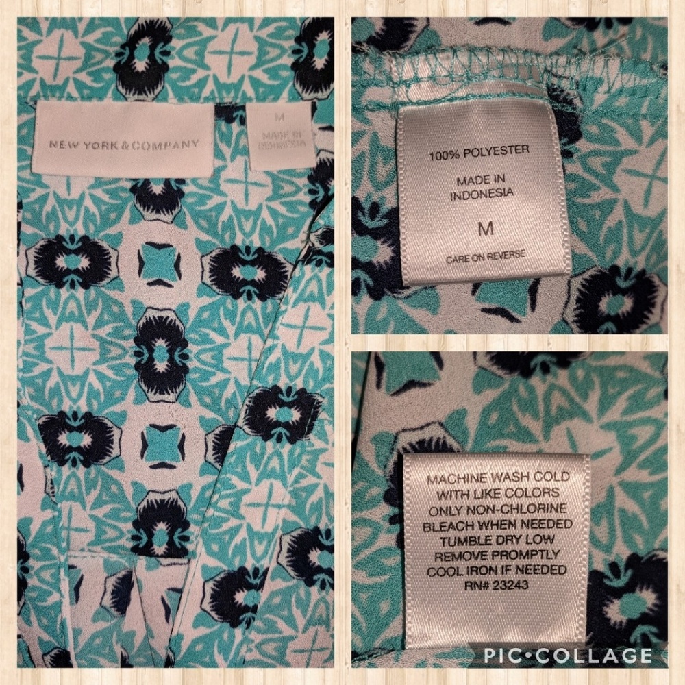 New York & Company Sleeveless Button Top size M - Picture 4 of 5